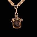 Antique Victorian intaglio Fob necklace - Pocketwatch wide chain - antique centurion - pocketwatch necklace