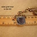 Antique Victorian intaglio Fob necklace - Pocketwatch wide chain - antique centurion - pocketwatch necklace