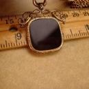 Antique Victorian intaglio Fob necklace - Pocketwatch wide chain - antique centurion - pocketwatch necklace