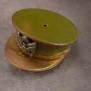 Enamel Military Hat locket BRooch Sweetheart Vintage pin  officers cap with PHOTO WW11 veterans memorabilia