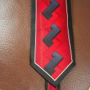 Mens RED silk Tie handmade Geometric Z black FORTE NeckTIE Wedding groomsman father of the bride gift 60