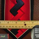 Mens RED silk Tie handmade Geometric Z black FORTE NeckTIE Wedding groomsman father of the bride gift 60