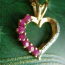 Anniversary Ruby diamond Necklace Heart pendant Birthday Birthstone July Cancer Leo Gemstone Jewelry 15th 40th 45th anniversary