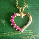 Anniversary Ruby diamond Necklace Heart pendant Birthday Birthstone July Cancer Leo Gemstone Jewelry 15th 40th 45th anniversary