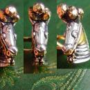 Circus Horse Cufflinks Vintage figural Horse head Royalty Plume Medieval wedding set anniversary gift  Rhinestone  Sleeve Accessory