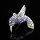 vintage Hummingbird brooch / monet pin / purple amethyst rhinestones /Bridesmaid gift / mother of the bride / Friendship gift