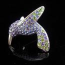 vintage Hummingbird brooch / monet pin / purple amethyst rhinestones /Bridesmaid gift / mother of the bride / Friendship gift