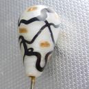 Antique Venetian Glass Hatpin Copper flecks