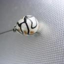 Antique Venetian Glass Hatpin Copper flecks