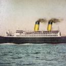 RMS Melita Vintage Postcard Steamboat Liverpool British History War Brides Ship Used