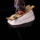 Vintage Skier / Goebel M.I. Hummel / little boy Figurine / W. Germany / Number 59 / metal ski poles / winter sport gift