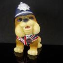 Best of British BULLDOG statue Figurine with flag jacket English Bobby helmet metropolitan police souvenir