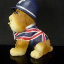 Best of British BULLDOG statue Figurine with flag jacket English Bobby helmet metropolitan police souvenir