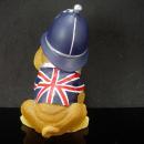 Best of British BULLDOG statue Figurine with flag jacket English Bobby helmet metropolitan police souvenir