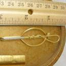 Swank WHIP Unique Tie Clip Vintage Two Tone Gold  Roller Mechanical Fly Fishing Net Pole Sportsman Tie bar