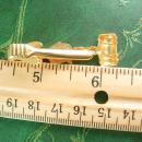 Horned Mokanna Masonic tie Clip Gavel gold red enamel fraternal mens gift vintage viking horns military officer prophet freemasonary Tie bar