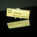 Nielsen Tie tack Vintage hallmarked media Reaserch awards Advertising Salesmen collector Accessory gold mens cool gift classic