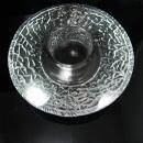 Orrefors Swedish Glass Candle holder Fying saucer shape Sweden Crystal Discus Votive with tag  Lars Hellsten