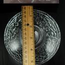 Orrefors Swedish Glass Candle holder Fying saucer shape Sweden Crystal Discus Votive with tag  Lars Hellsten