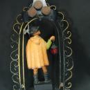 West German Gatekeeper Door hanger Metal vintage wall hanger Bar keeper Tavern Man cave 1940's Brewery restaurant Lantern battle ax novelty