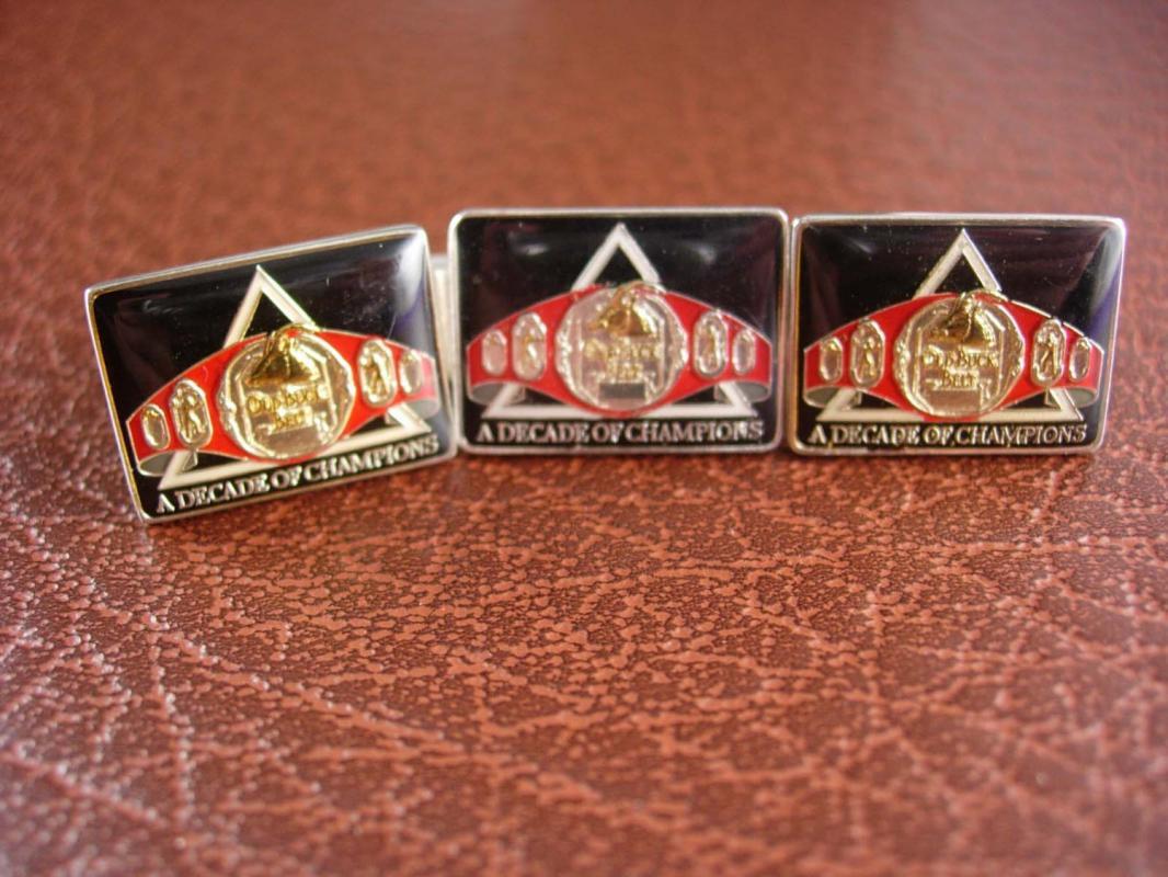 Reserved for Kellie Wrestling Cuff links Championship Belt Cufflinks Vintage Tie Clip Set A Decade of Champions OLD BUCK BELT Mens Clothing