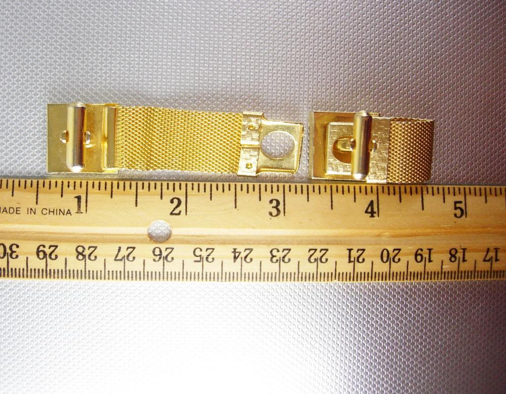 Astrology Northern Star and Ram Cufflinks Vintage Black Glass Gold Mesh Wrap Birthday April Aries Religious Jerusalem Star of David