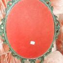 Vintage Bubble Glass Blue Boy Italian Metal Frame Baroque Italian