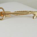 haunted spooky Skeleton Key Tie Clip Vintage Steampunk sweetheart padlock Extra LONG money clip Tie bar