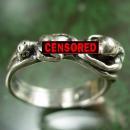 Nude Silver Ring Vintage Sterling 4.9 grams Erotica Finger Fashion Size 6 3/4 mature Unisex erotica naughty erotic sex Jewelry Gay Lesbian