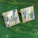 Pop Art Cufflinks Abstract  sandcast enamel Cuff Links Kaflinks Pat # 2472958 silver Sleeve Accessory