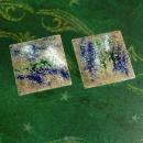 Pop Art Cufflinks Abstract  sandcast enamel Cuff Links Kaflinks Pat # 2472958 silver Sleeve Accessory