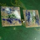 Pop Art Cufflinks Abstract  sandcast enamel Cuff Links Kaflinks Pat # 2472958 silver Sleeve Accessory