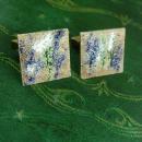 Pop Art Cufflinks Abstract  sandcast enamel Cuff Links Kaflinks Pat # 2472958 silver Sleeve Accessory