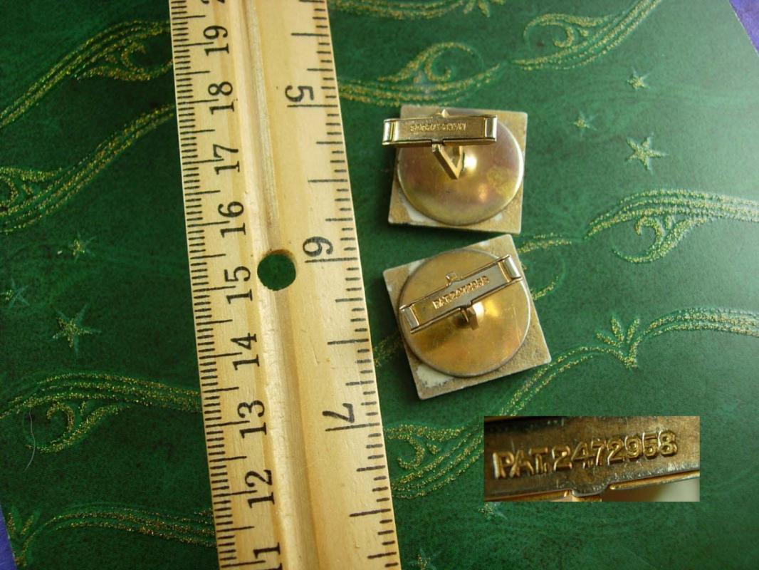 Pop Art Cufflinks Abstract  sandcast enamel Cuff Links Kaflinks Pat # 2472958 silver Sleeve Accessory