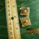 Pop Art Cufflinks Abstract  sandcast enamel Cuff Links Kaflinks Pat # 2472958 silver Sleeve Accessory