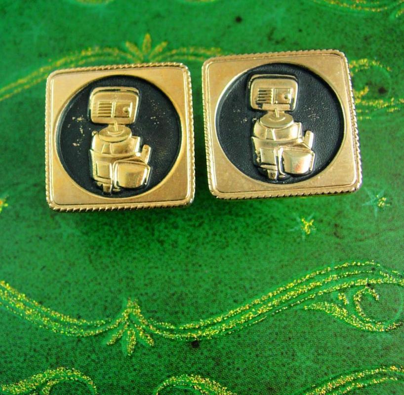 WestingHouse Cufflinks Vintage Washing Machine Industrial Gold plate Wringer Washer Cuff Links