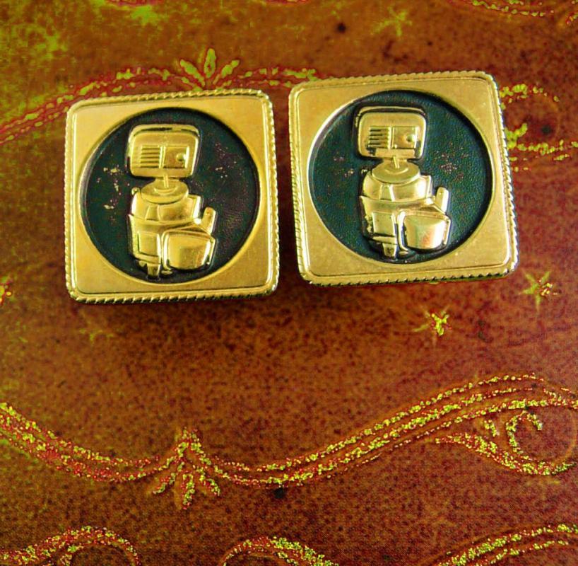 WestingHouse Cufflinks Vintage Washing Machine Industrial Gold plate Wringer Washer Cuff Links