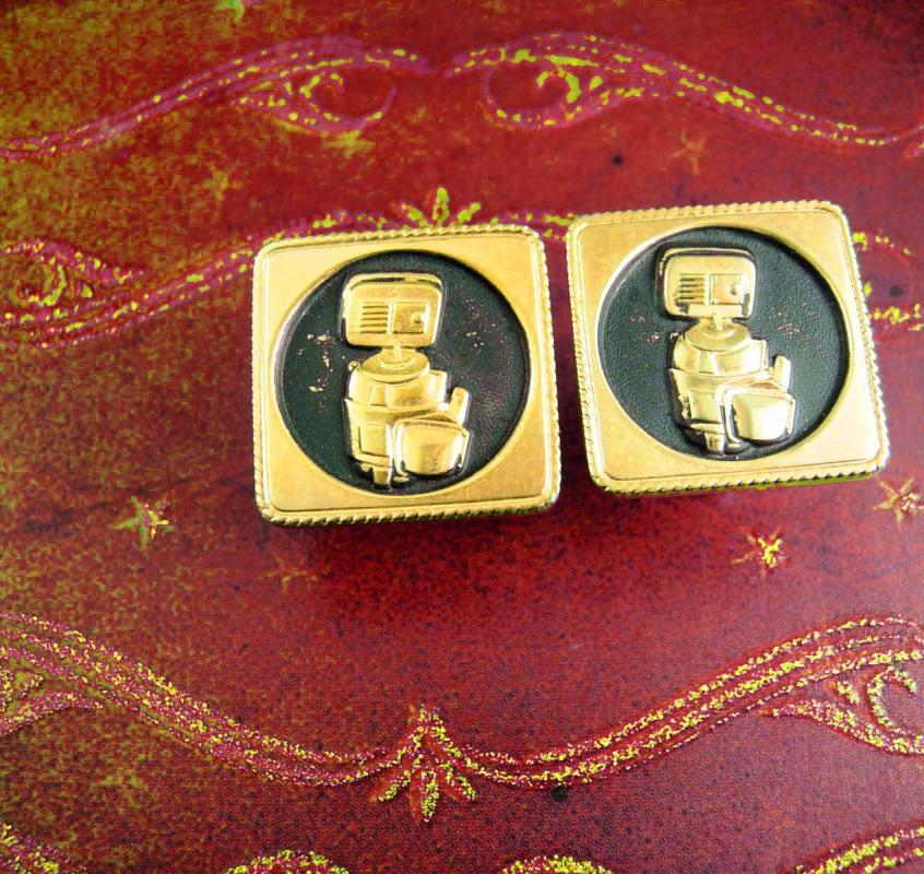 WestingHouse Cufflinks Vintage Washing Machine Industrial Gold plate Wringer Washer Cuff Links