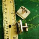 WestingHouse Cufflinks Vintage Washing Machine Industrial Gold plate Wringer Washer Cuff Links