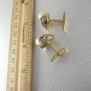 Wedding jewelry Cuff Links Vintage Lotus flower Pearl Cufflinks gold plated oriental asian ladies mens unisex fine jewellery