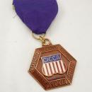 Vintage cicca 1969 senior boys swimming 100 YD breast stroke medal ribbon 6th place Herff Jones splash sports athletics awards