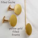 Antique Victorian Gold Cufflinks and Stickpin Set Signet Engravable Hallmarked Fine Jewelry