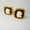 Krementz Cameo Cufflinks Vintage Gold Filled Victorian Style Figural Anniversary Christmas