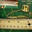 Swag tie Chain / Vintage Tie Clip / Initial M / letter M / personalized mens gift / Wedding gift / Signed Swank Tie bar / gold tie clip