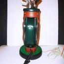 BIG GOLF BAG Phone really works Man cave retirement gag gift novelty  Telephone touchtone silver clubs leather bag