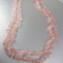Pink Rose Quartz Polished Stones Necklace Vintage 35 Inches Wedding Birthday Anniversary