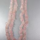 Pink Rose Quartz Polished Stones Necklace Vintage 35 Inches Wedding Birthday Anniversary