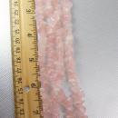 Pink Rose Quartz Polished Stones Necklace Vintage 35 Inches Wedding Birthday Anniversary