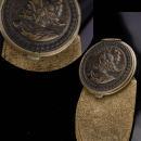 Antique 1800's coin pouch / greek Medallion / sovereign case / vintage coin purse / mens purse / Hermes Winged God / son of zeus