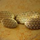 Victorian button cufflinks gold texture oblong business holiday
